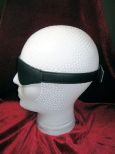 Onyx-Leather Blindfold - Black